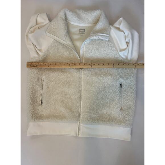 OGIO Ladies Luuma Sherpa Full-Zip Jacket Ivory Snow Color Size Large - Picture 9 of 12